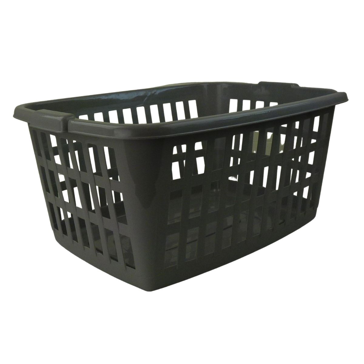 Rectangular Laundry Basket 45L Grey Homeleisure