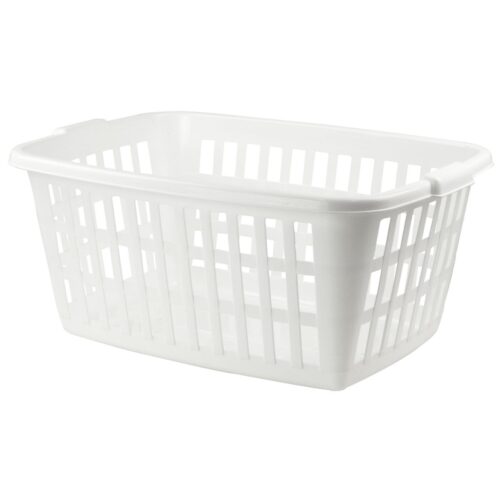 Rectangular Laundry Basket 45L White - Homeleisure